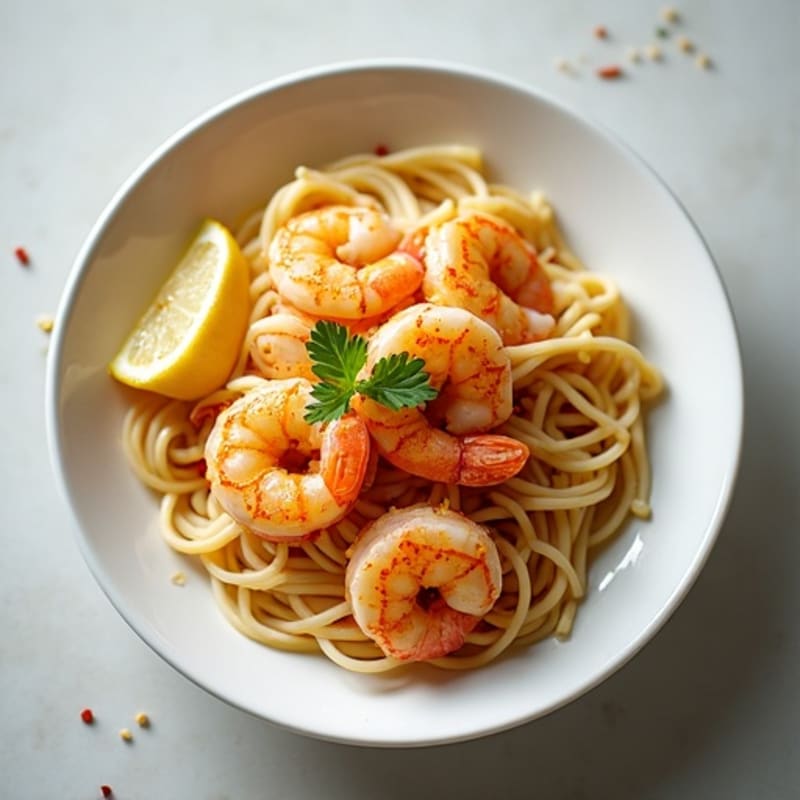 Citrus-Garlic Shrimp with Fresh Rice Noodles
