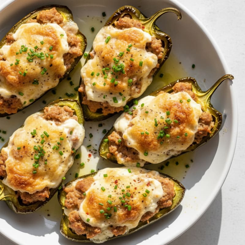 Baked Jalapeño Poppers with Cream Cheese