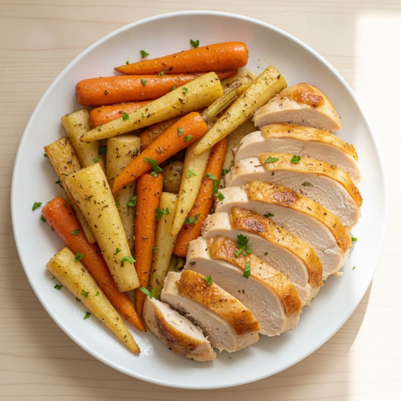 Herb-Roasted Rotisserie Chicken with Root Vegetables