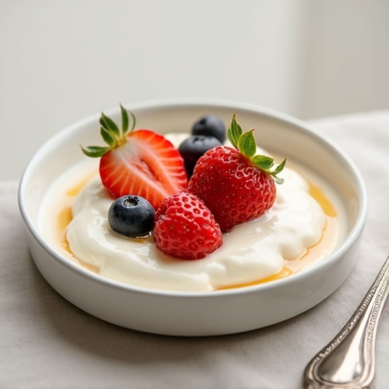 Silky Vanilla Protein Yogurt with Berries