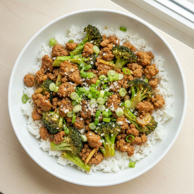 Savory Ground Turkey and Broccoli Rice Bowl
