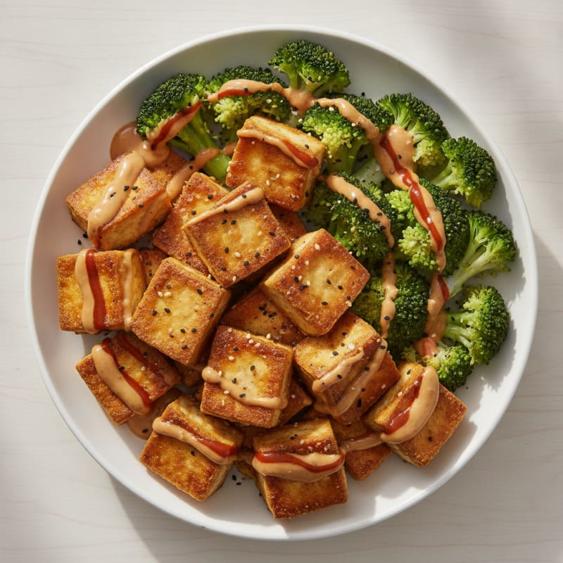 Satay Tofu with Peanut Sauce