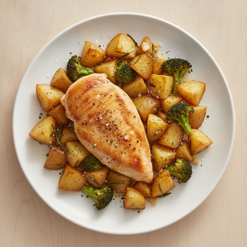 Herb-Roasted Chicken Breast with Potatoes
