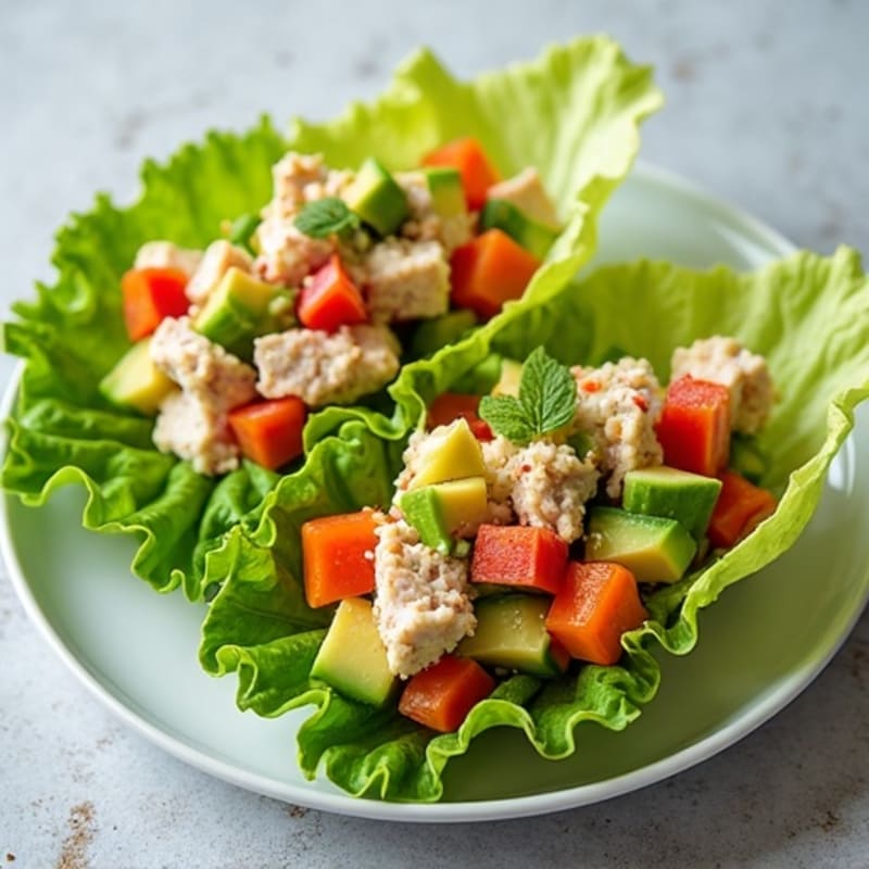 Fresh Spicy Tuna Lettuce Wraps