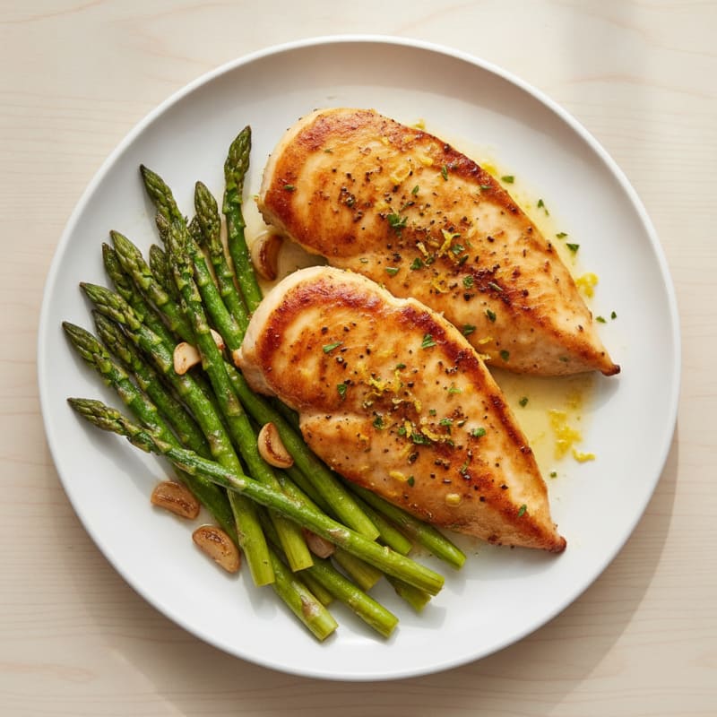 Lemon Herb Chicken with Roasted Asparagus