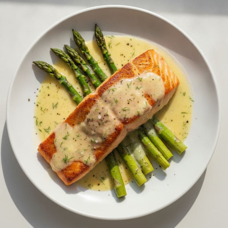 Pan-Seared Salmon with Lemon-Dill Sauce