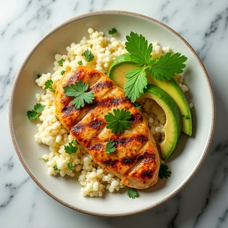 Zesty Cilantro-Lime Chicken with Cauliflower Rice