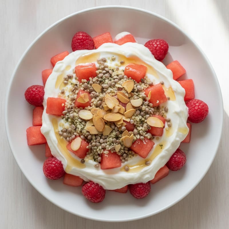 Creamy Greek Yogurt Parfait with Mixed Berries and Protein Crunch