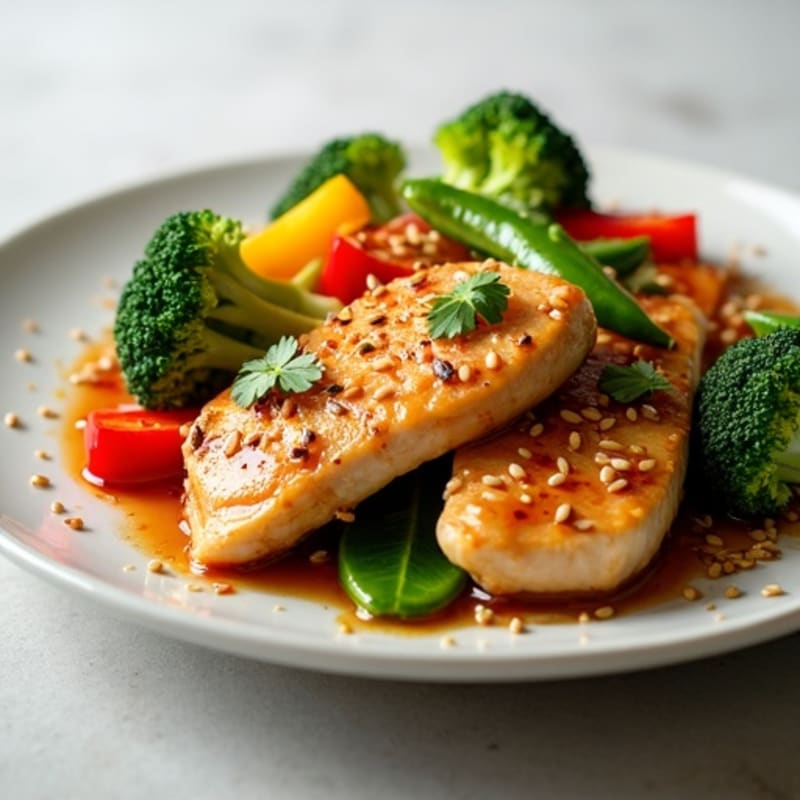 Savory Sesame Chicken with Tender-Crisp Veggies