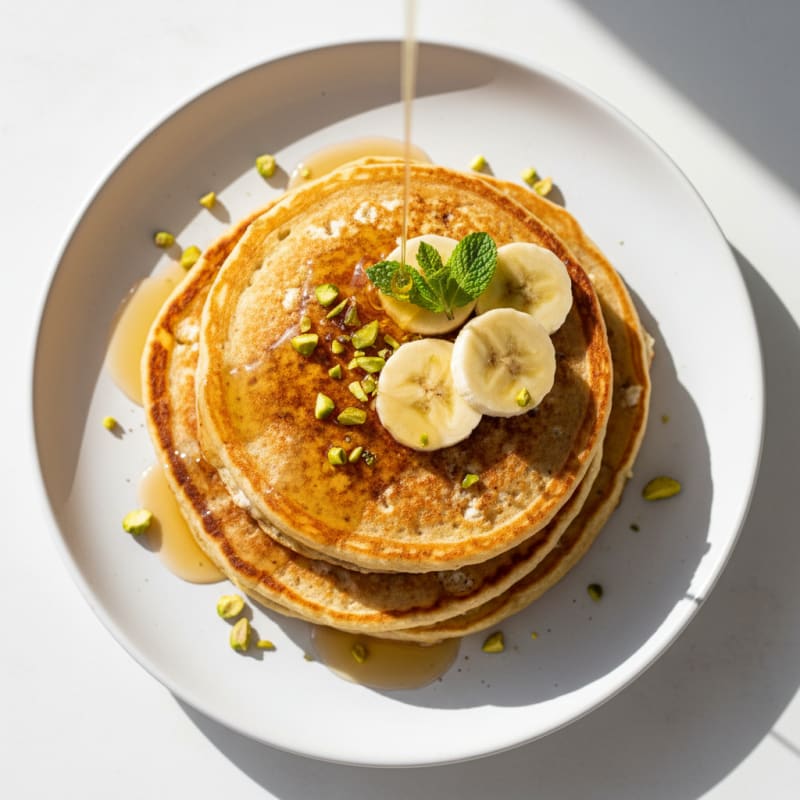 Golden Banana Oat Cottage Pancakes