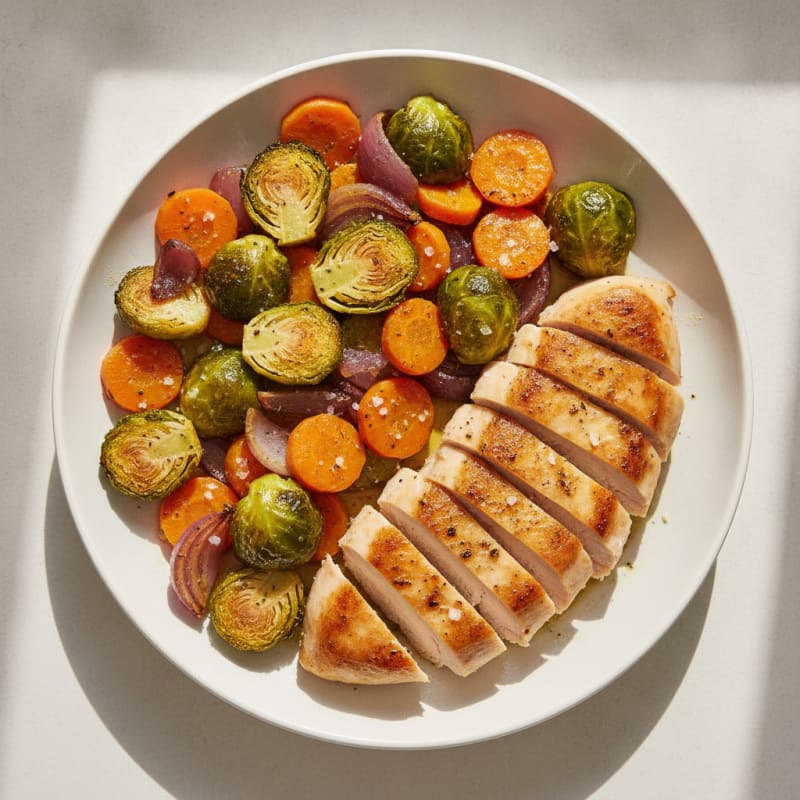 Pan-Seared Chicken with Roasted Vegetables