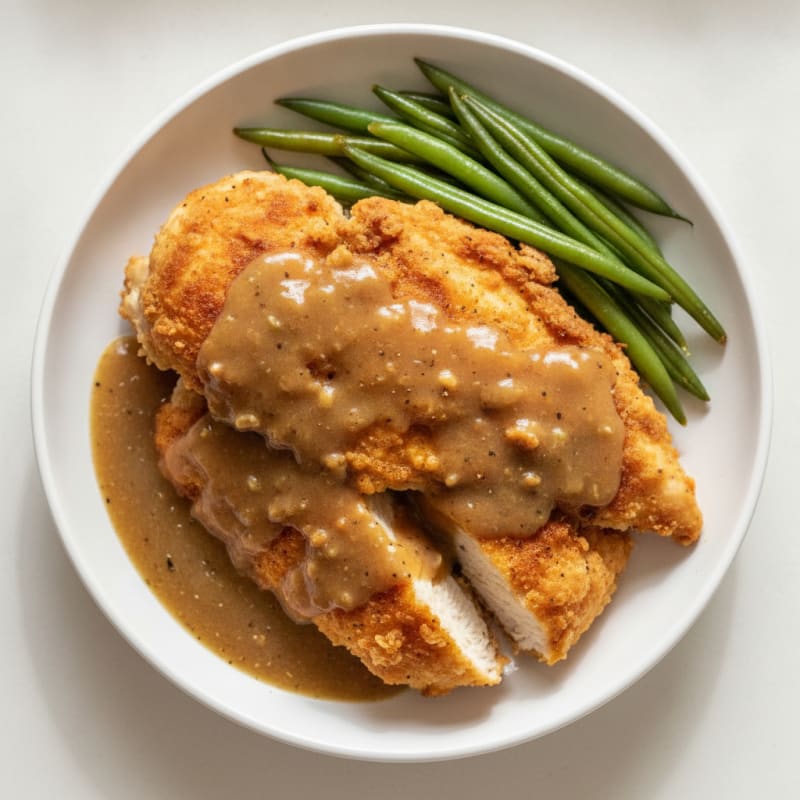 Air-Fried Buttermilk Chicken with Savory Gravy