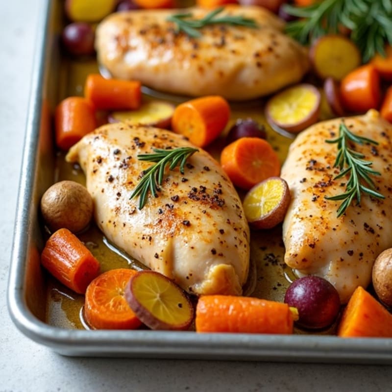 Sheet Pan Lemon Herb Chicken with Roasted Root Vegetables