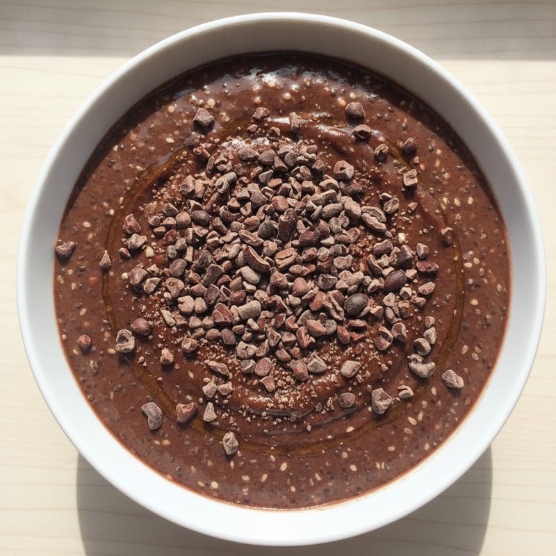 Chocolate Protein Pudding with Chia Seeds