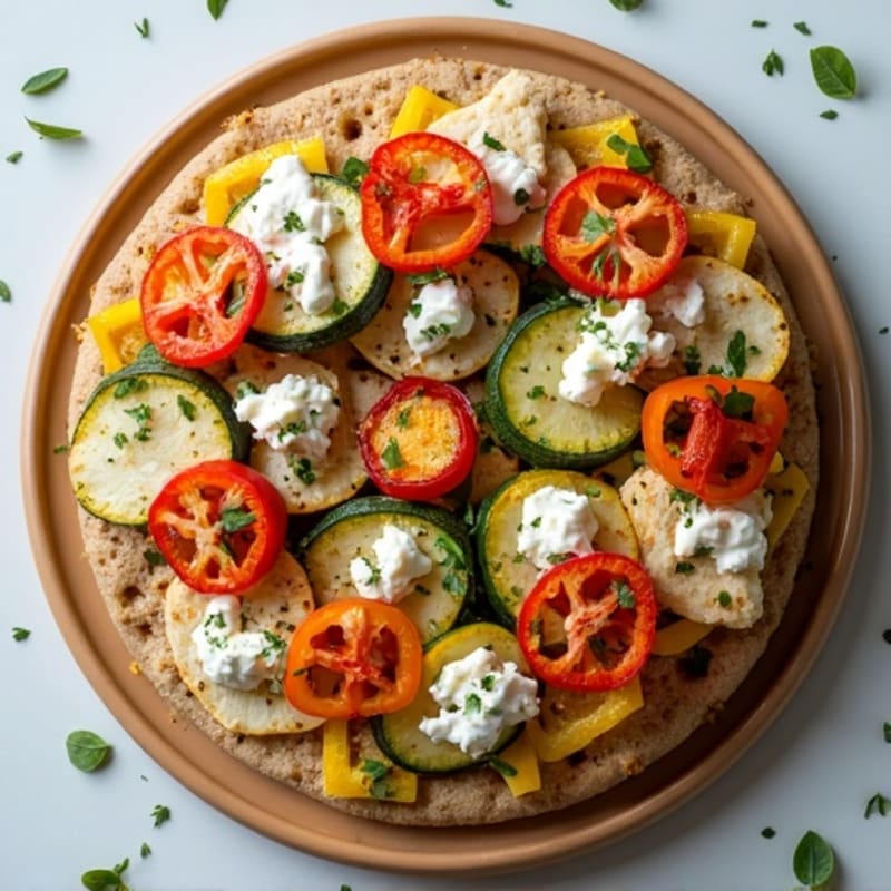 Herb-Roasted Vegetable and Goat Cheese Flatbread