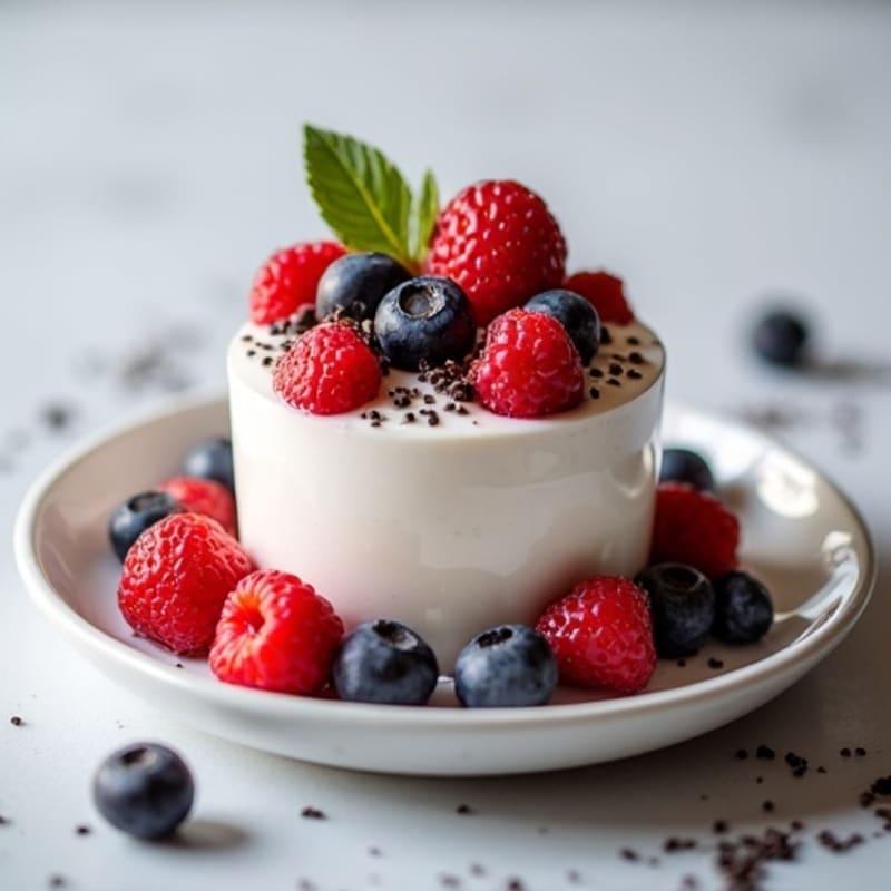 Silky Greek Yogurt Protein Mousse with Berries