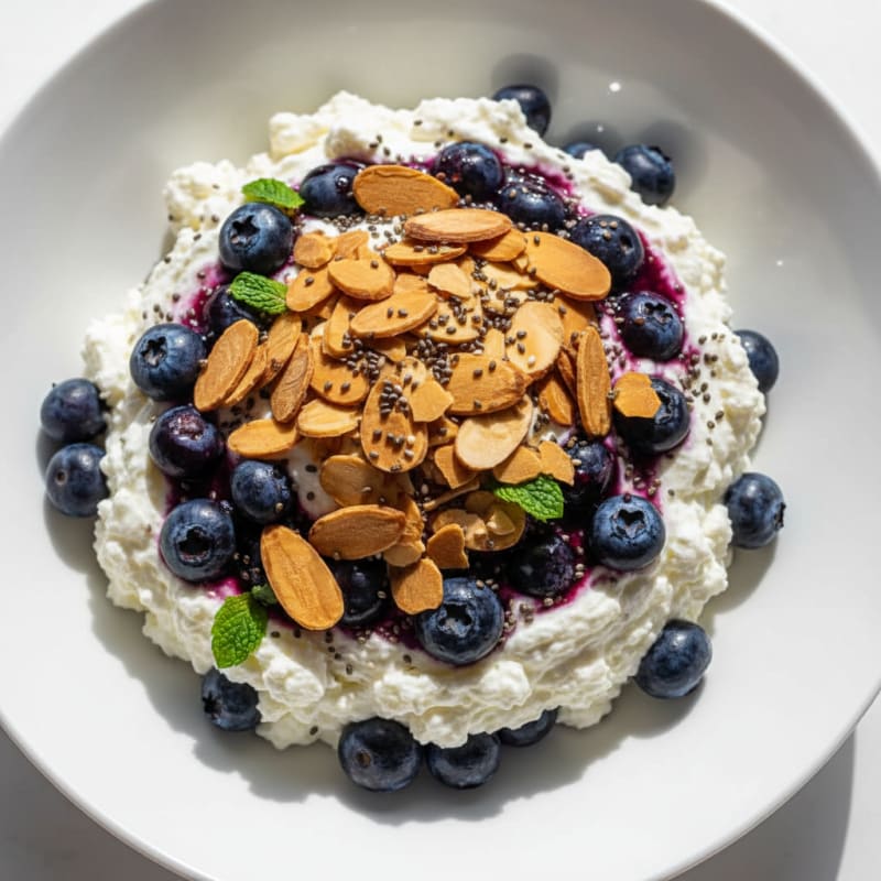 Lactose-Free Greek Yogurt Protein Parfait with Almonds