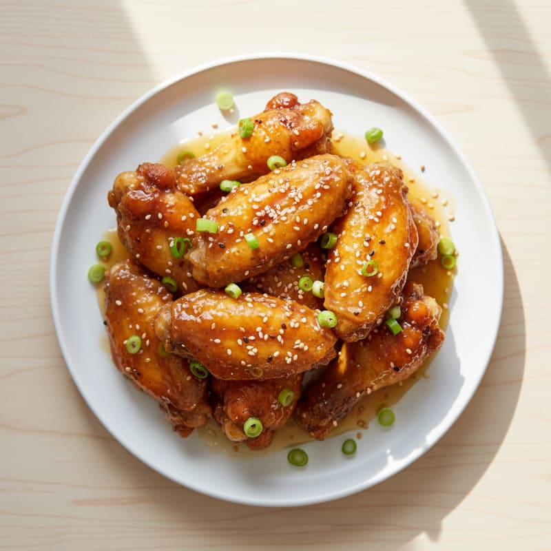 Crispy Honey-Garlic Chicken Wings
