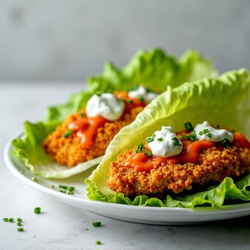 Crispy Buffalo Chicken Lettuce Wrap