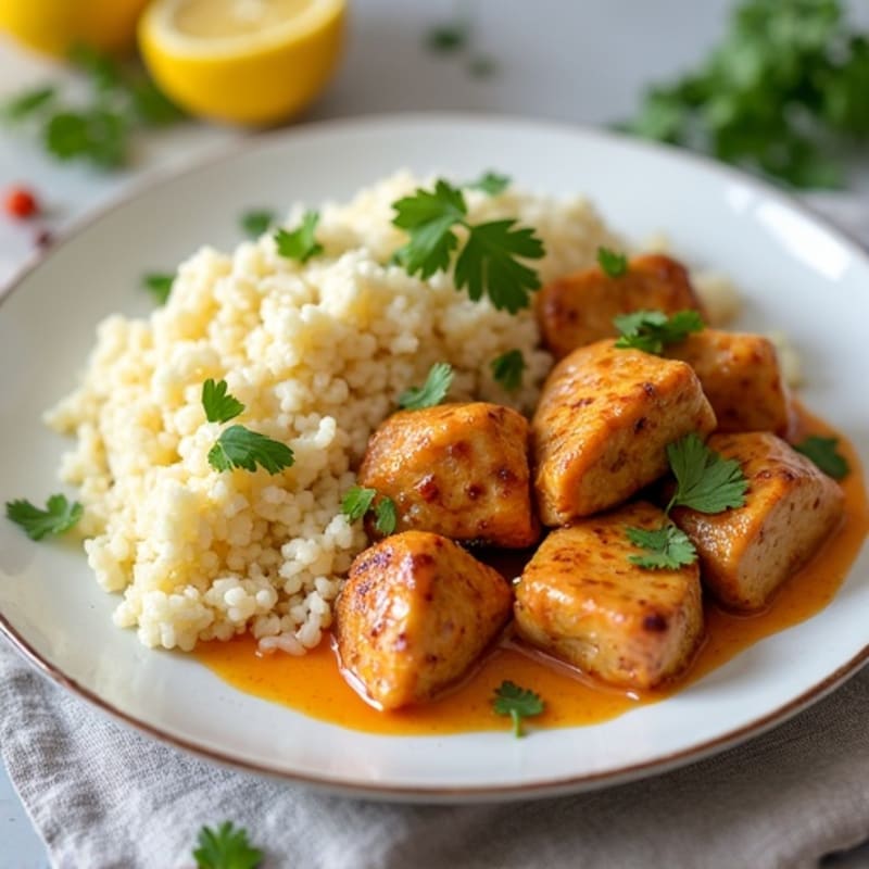 Creamy Coconut Chicken Tikka with Cauliflower Rice