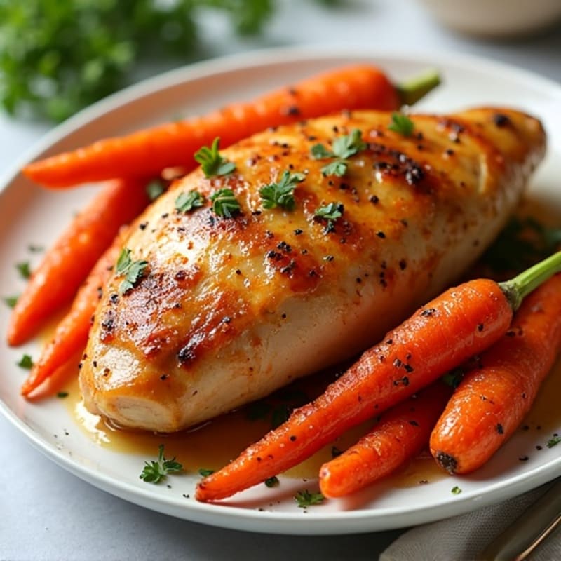Sheet Pan Maple-Glazed Chicken and Crispy Roasted Carrots