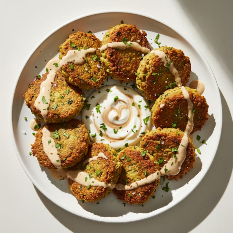 Crispy Falafel with Zesty Tahini Sauce