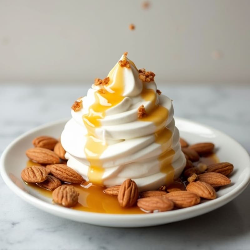 Creamy Vanilla Protein Yogurt with Almonds