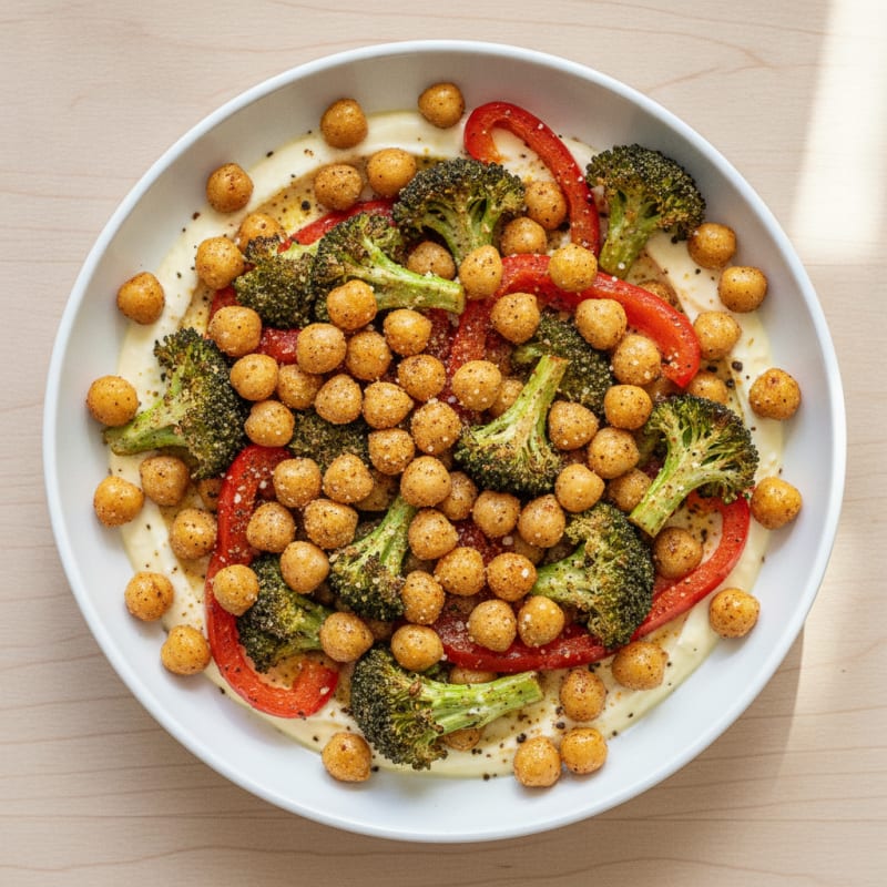 Roasted Vegetable and Chickpea Bowl