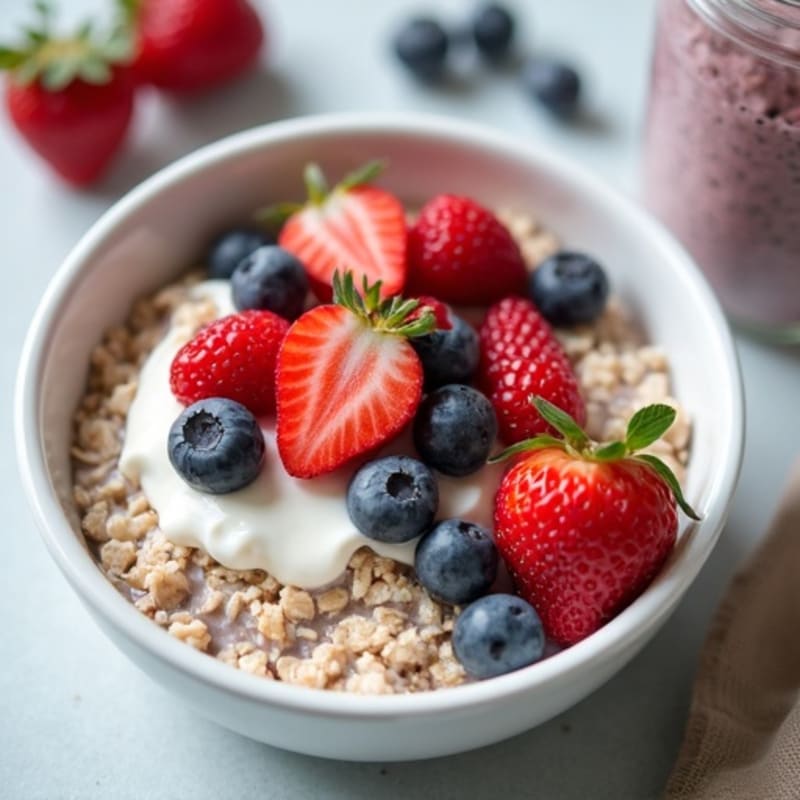 Protein-Packed Vanilla Berry Overnight Oats