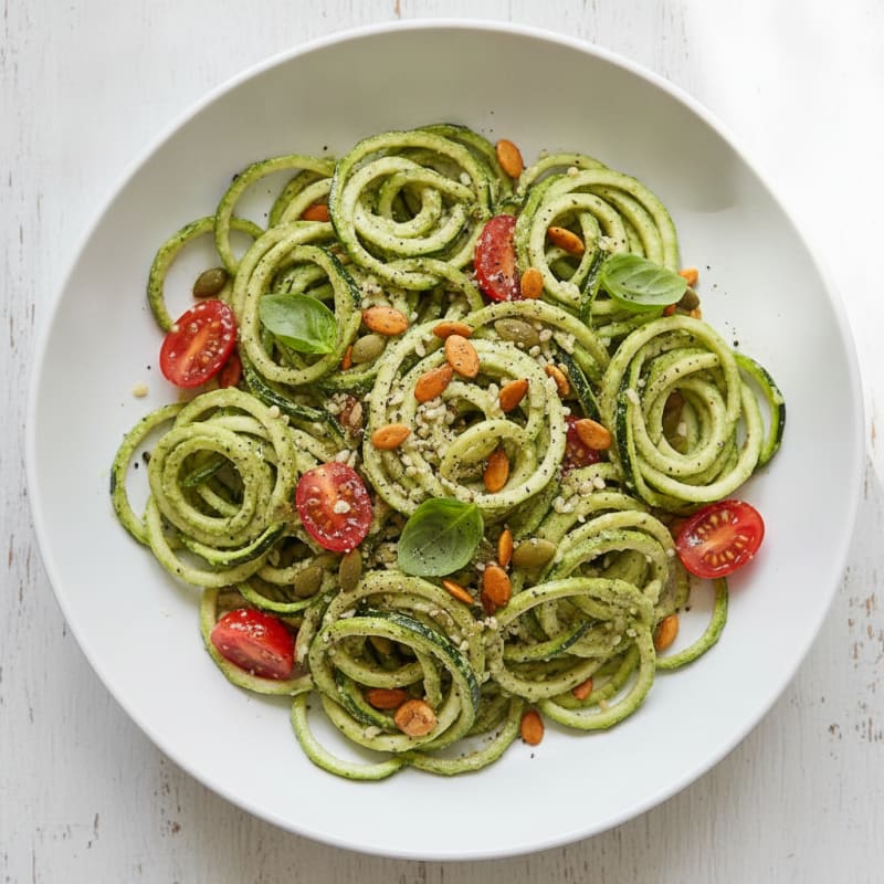Vibrant Raw Vegan Zucchini Noodles
