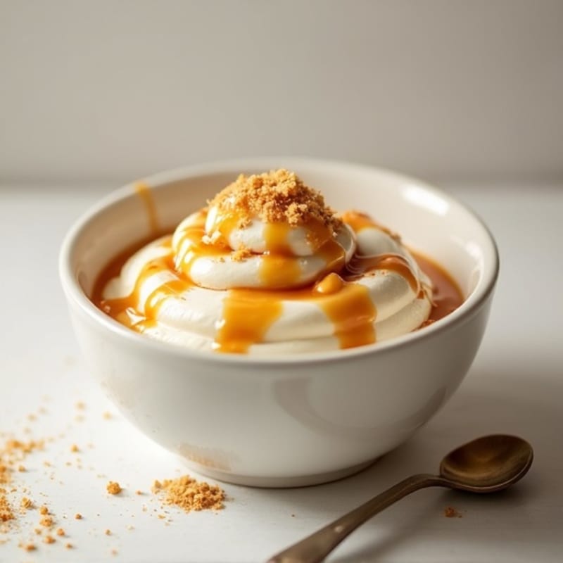 Creamy Salted Caramel Protein Cheesecake Bowl