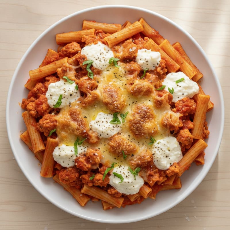 Classic Baked Ziti with Ricotta