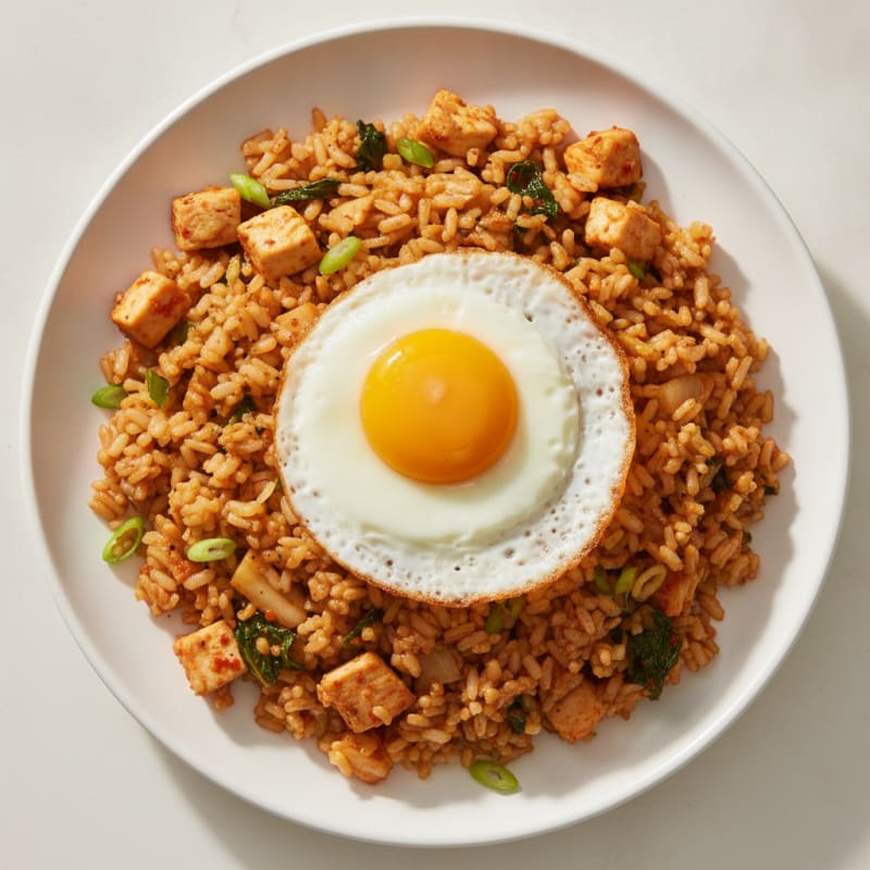 Kimchi Fried Rice with Fried Egg