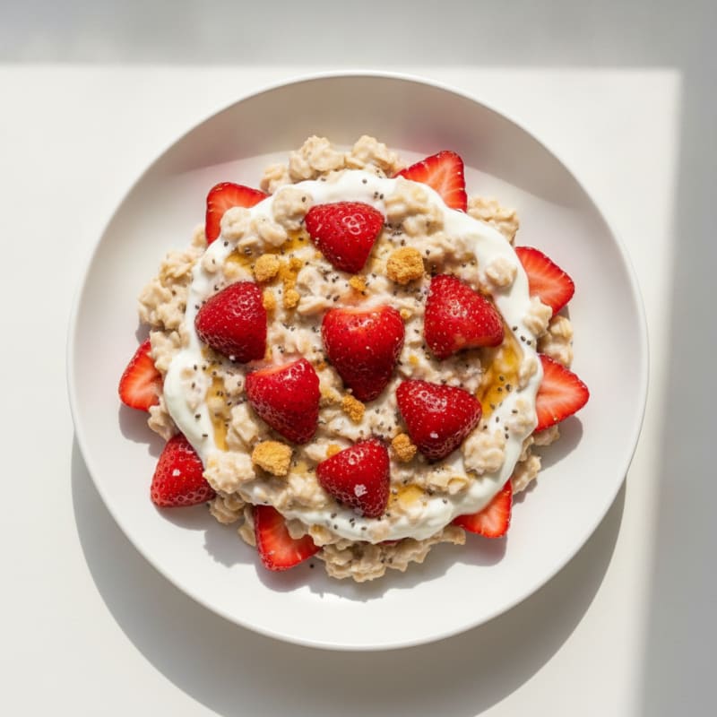 Strawberry Shortcake Overnight Oats