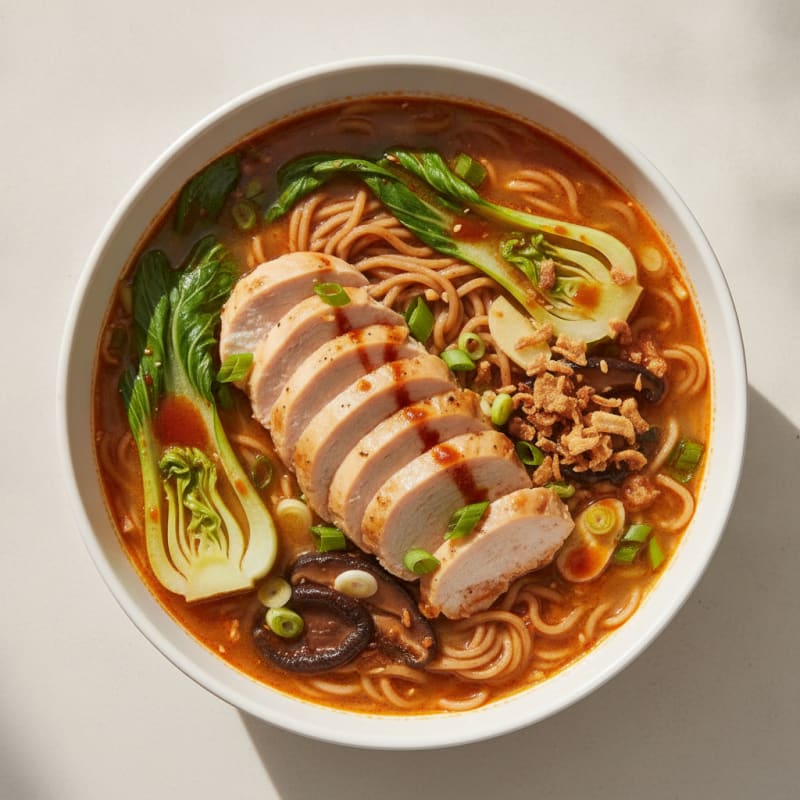 Sriracha Chicken Ramen Soup