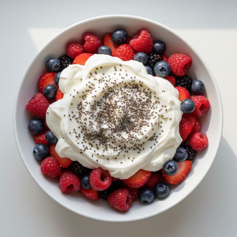 Creamy Greek Yogurt Protein Parfait with Mixed Berries