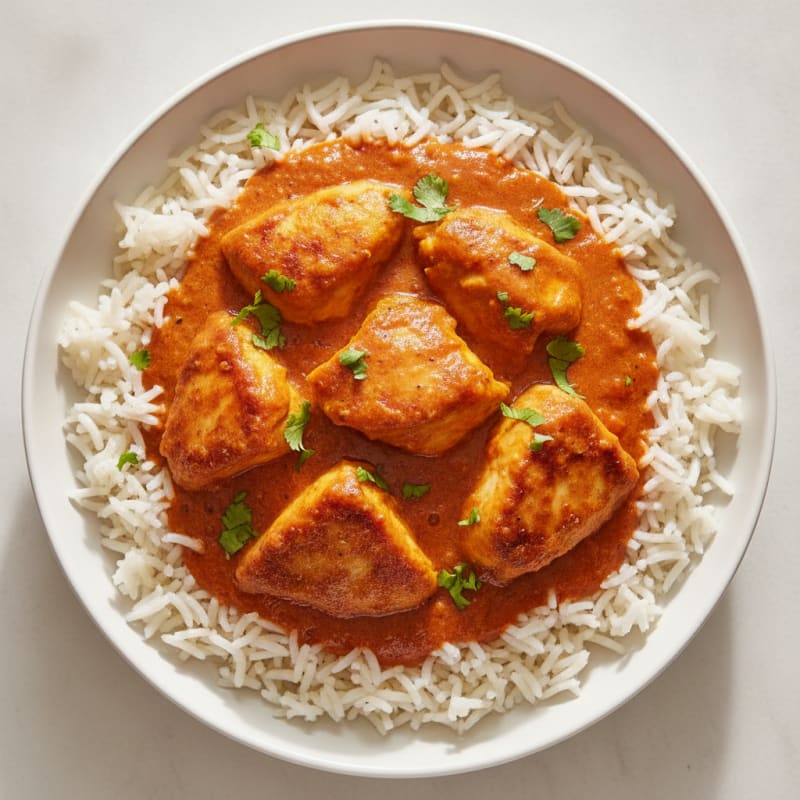 Indian Spiced Butter Chicken with Basmati