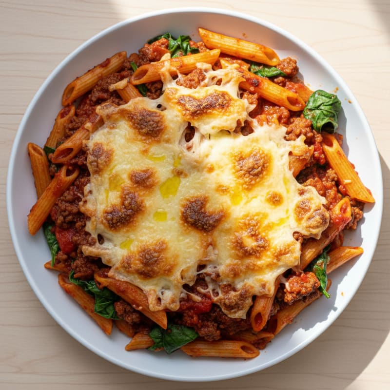 Hearty Beef and Tomato Pasta Bake
