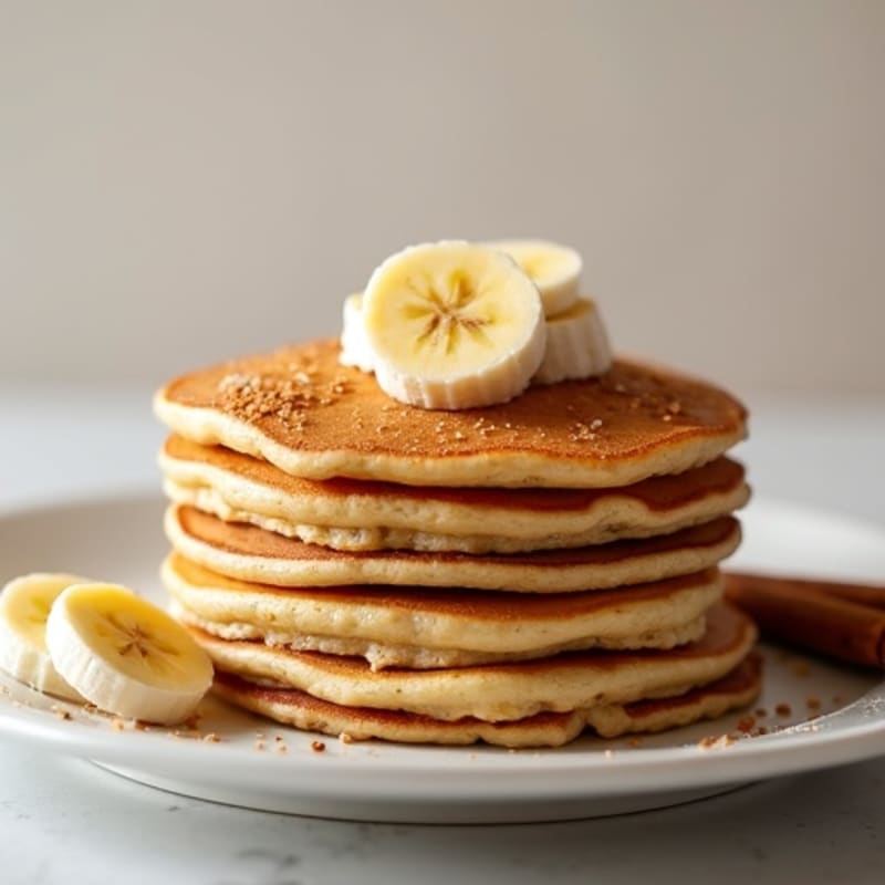 Fluffy Vanilla-Cinnamon Protein Banana Pancakes