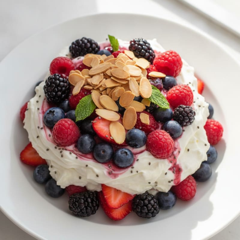 Creamy Greek Yogurt Protein Parfait with Mixed Berries
