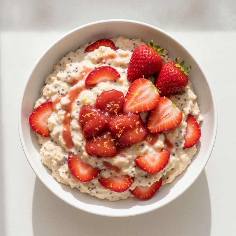 Strawberry Shortcake Overnight Oats