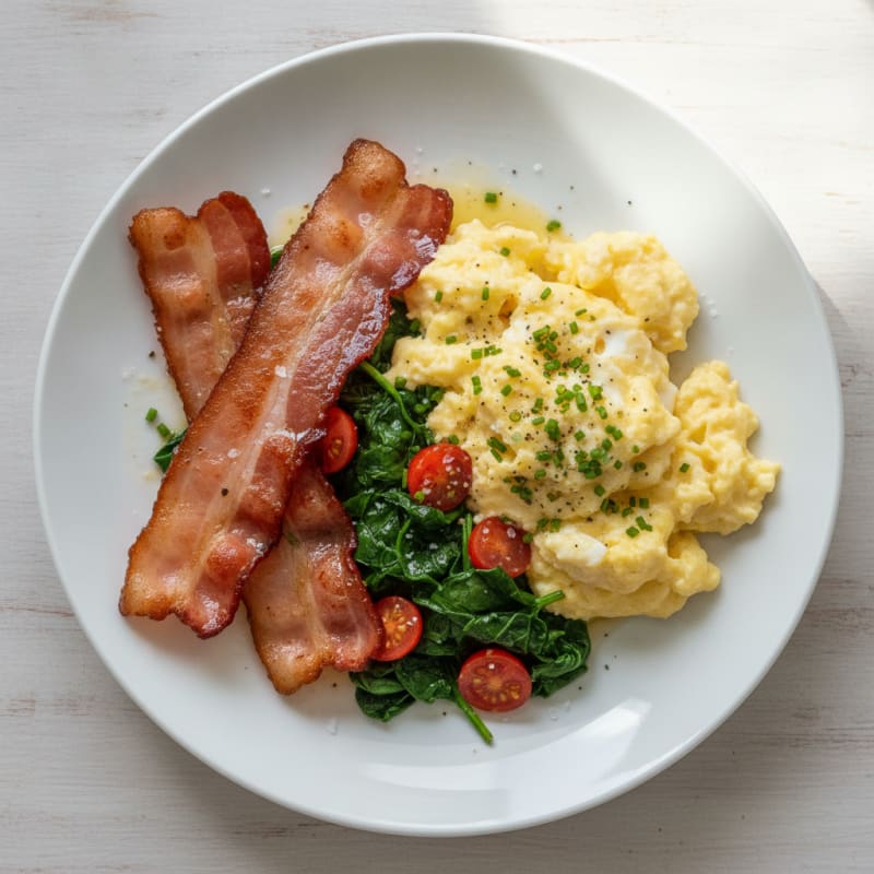 Farmhouse Eggs with Crispy Bacon