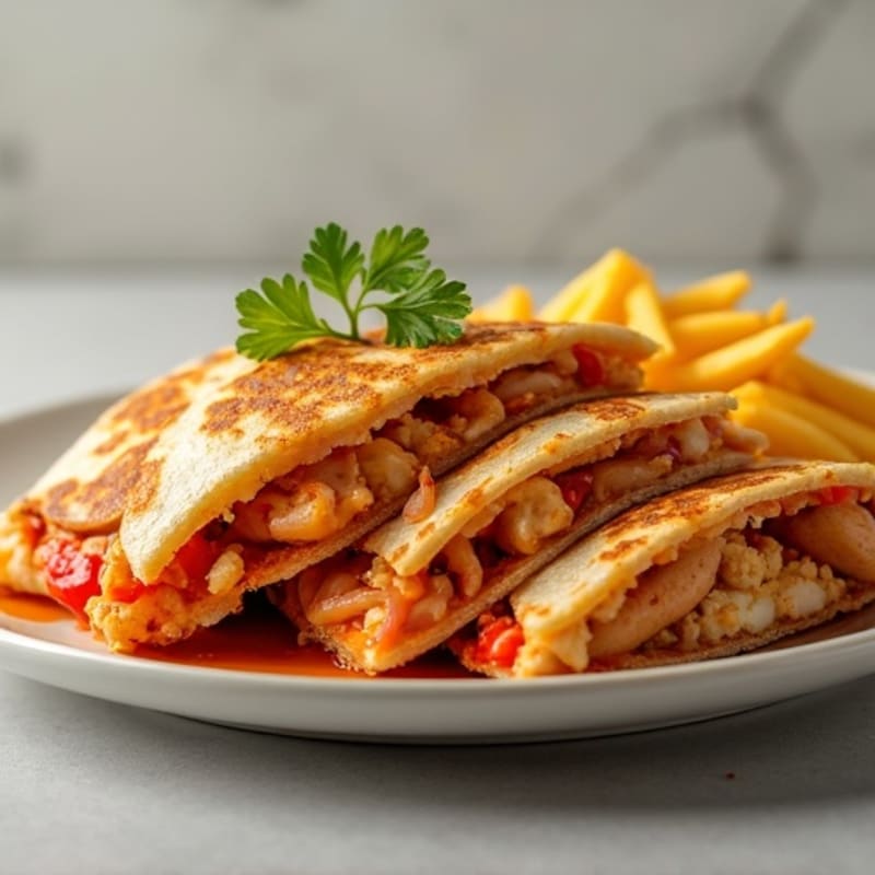 Crispy BBQ Chicken Quesadilla