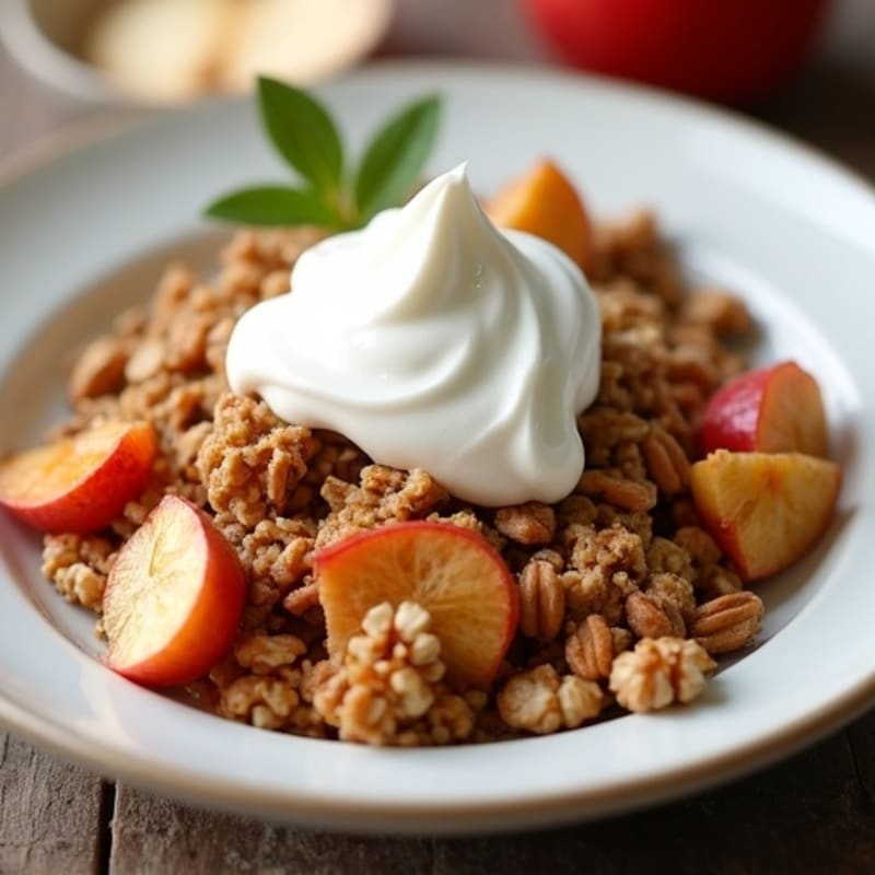 Spiced Apple Crisp with Protein Boost