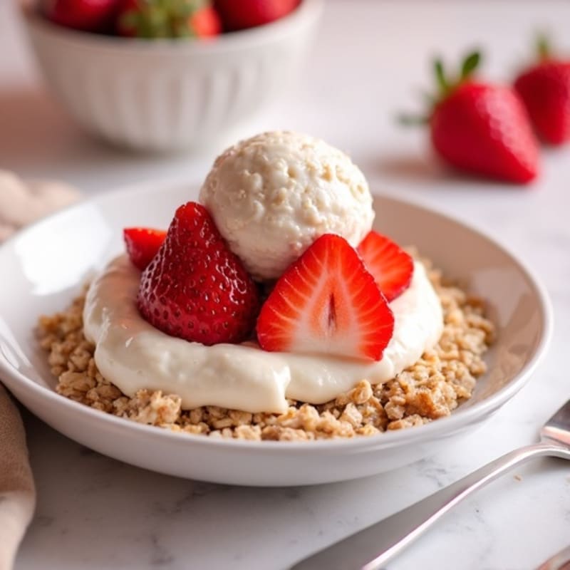 Creamy Strawberry Shortcake Overnight Oats