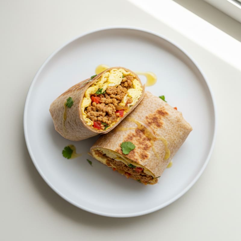 Smoky Chorizo and Egg Breakfast Burrito