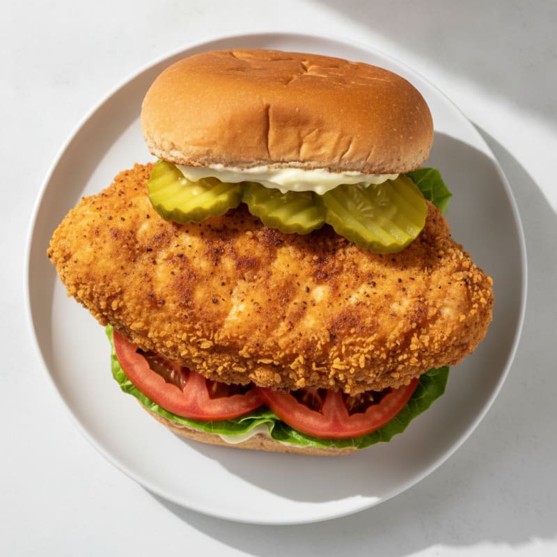 Buttermilk Fried Chicken Sandwich with Pickles