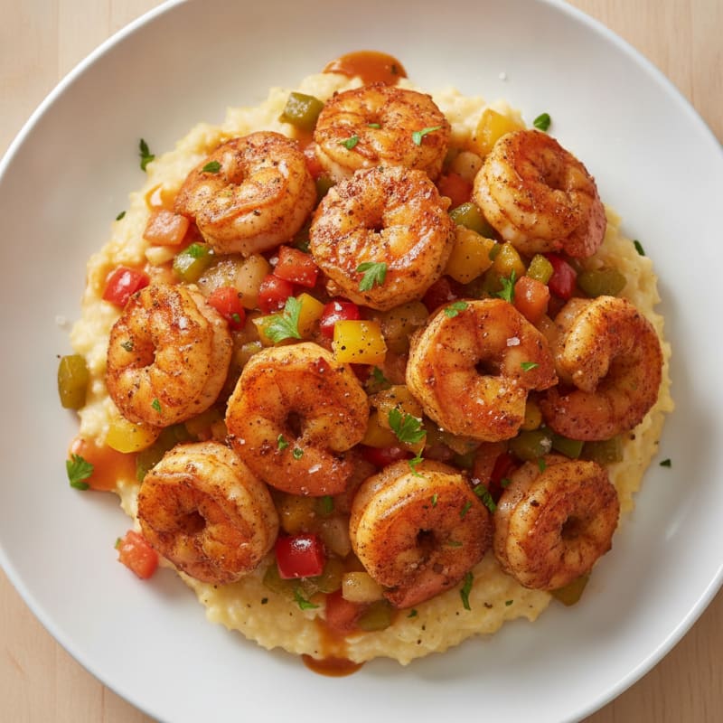 Cajun Shrimp with Creamy Grits