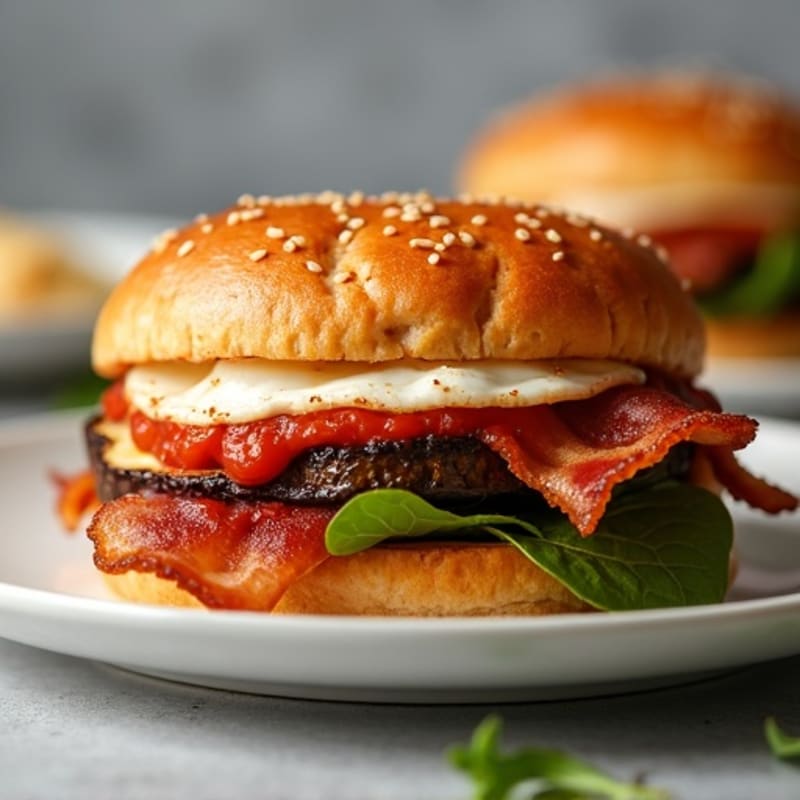 Crispy Baked Eggplant Parmesan Sandwich