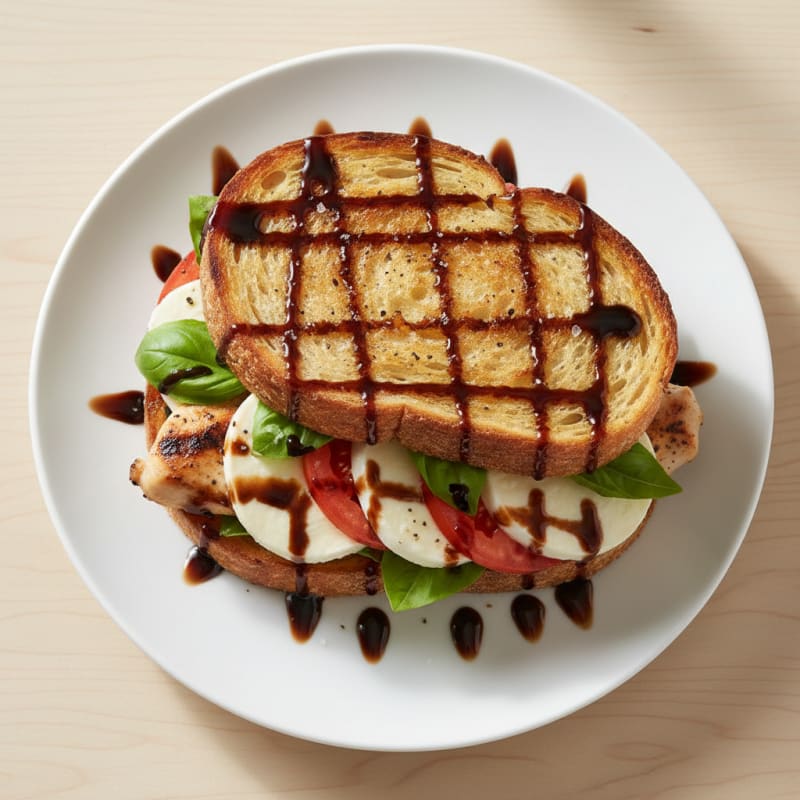 Grilled Caprese Sandwich with Balsamic Glaze
